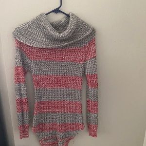 Turtle neck sweater dress